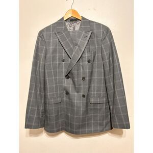 14th & Union Men's Gray Plaid Two Tone Suit Two Pieces pants and blazer Sz 42R